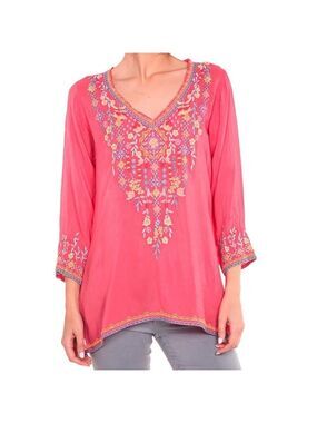 JOHNNY WAS RYLEIGH EMBROIDERED BLOUSE Size XS